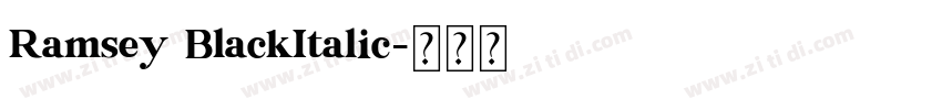 Ramsey BlackItalic字体转换